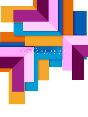 Çok renkli soyut geometrik şekiller, geometri arka plan web afiş için
