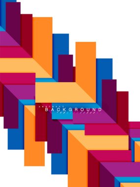 Çok renkli soyut geometrik şekiller, geometri arka plan web afiş için