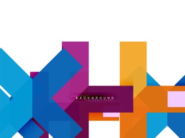 Çok renkli soyut geometrik şekiller, geometri arka plan web afiş için