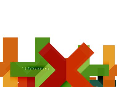 Çok renkli soyut geometrik şekiller, geometri arka plan web afiş için