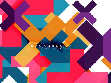 Çok renkli soyut geometrik şekiller, geometri arka plan web afiş için