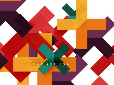 Çok renkli soyut geometrik şekiller, geometri arka plan web afiş için