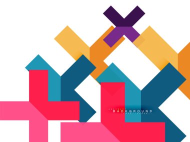 Çok renkli soyut geometrik şekiller, geometri arka plan web afiş için