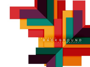 Çok renkli soyut geometrik şekiller, geometri arka plan web afiş için