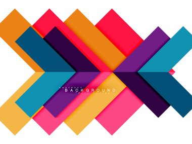 Çok renkli soyut geometrik şekiller, geometri arka plan web afiş için
