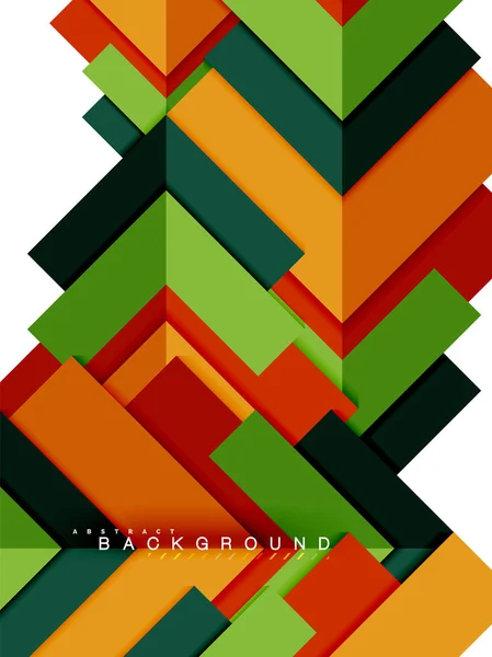 Çok renkli soyut geometrik şekiller, geometri arka plan web afiş için — Stok Vektör