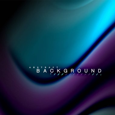 Sıvı karıştırma renkler dalga arka plan tasarlamak vektör. Renkli örgü dalgalar