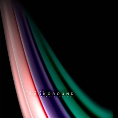 Sıvı karıştırma renkler dalga arka plan tasarlamak vektör. Renkli örgü dalgalar