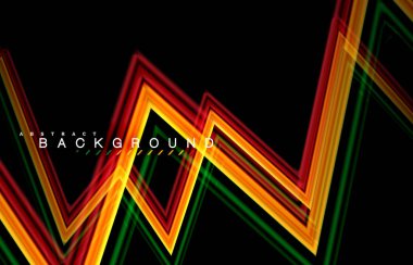 Sıvı çok renkli çizgilerle oluşturulan geometrik şekiller