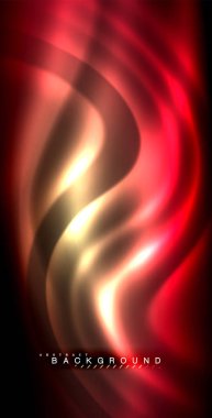 Neon parlayan dalga, sihirli enerji ve ışık arka plan