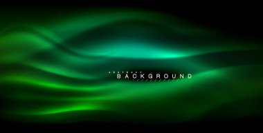 Neon parlayan dalga, sihirli enerji ve ışık arka plan