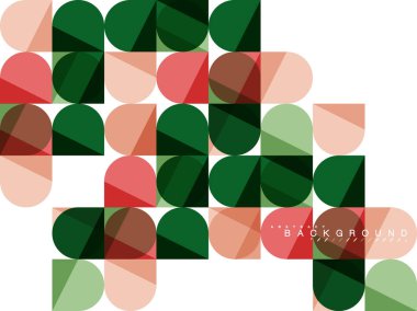 Mozaik arka plan üzerinde beyaz kare geometrik şekiller Döşe