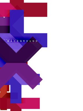 Çok renkli soyut geometrik şekiller, geometri arka plan web afiş için