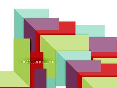 Çok renkli soyut geometrik şekiller, geometri arka plan web afiş için