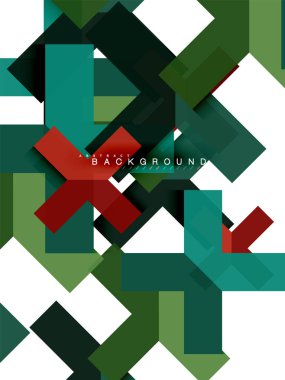 Çok renkli soyut geometrik şekiller, geometri arka plan web afiş için