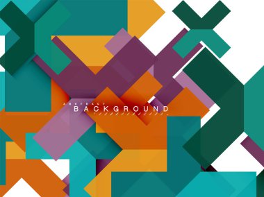 Çok renkli soyut geometrik şekiller, geometri arka plan web afiş için