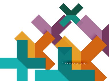 Çok renkli soyut geometrik şekiller, geometri arka plan web afiş için