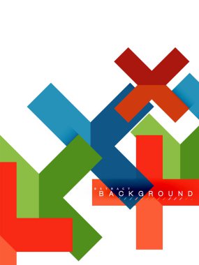 Çok renkli soyut geometrik şekiller, geometri arka plan web afiş için