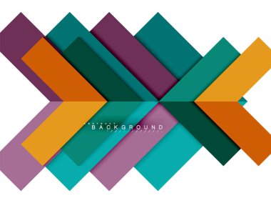 Çok renkli soyut geometrik şekiller, geometri arka plan web afiş için