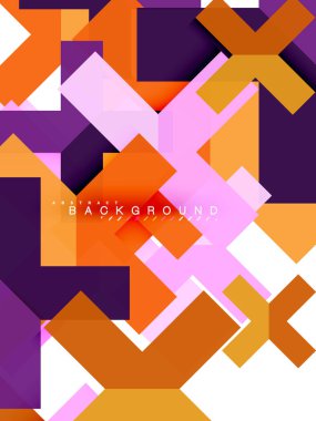 Çok renkli soyut geometrik şekiller, geometri arka plan web afiş için