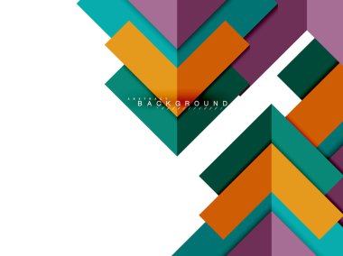Çok renkli soyut geometrik şekiller, geometri arka plan web afiş için