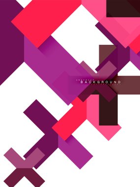 Çok renkli soyut geometrik şekiller, geometri arka plan web afiş için