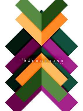 Çok renkli soyut geometrik şekiller, geometri arka plan web afiş için