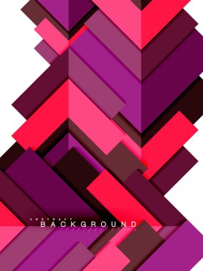 Çok renkli soyut geometrik şekiller, geometri arka plan web afiş için