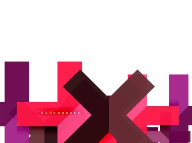 Çok renkli soyut geometrik şekiller, geometri arka plan web afiş için