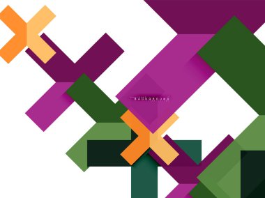 Çok renkli soyut geometrik şekiller, geometri arka plan web afiş için