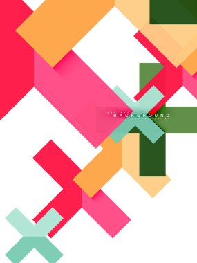 Çok renkli soyut geometrik şekiller, geometri arka plan web afiş için