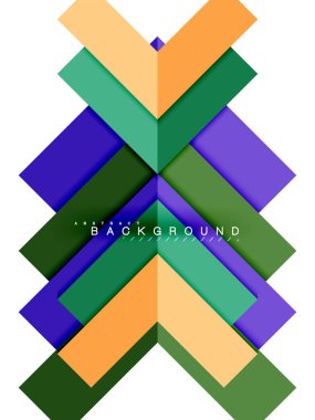 Çok renkli soyut geometrik şekiller, geometri arka plan web afiş için