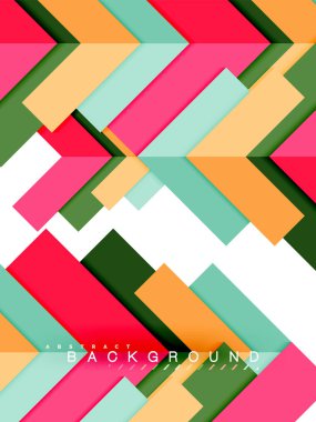 Çok renkli soyut geometrik şekiller, geometri arka plan web afiş için