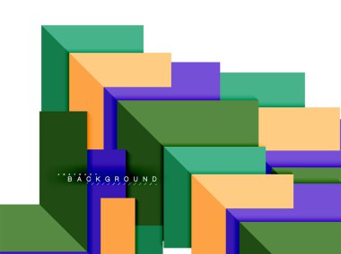 Çok renkli soyut geometrik şekiller, geometri arka plan web afiş için