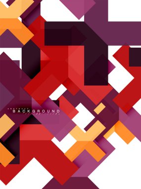 Çok renkli soyut geometrik şekiller, geometri arka plan web afiş için