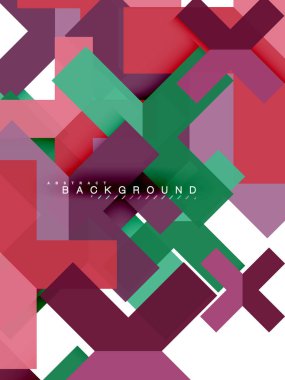 Çok renkli soyut geometrik şekiller, geometri arka plan web afiş için