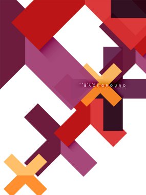 Çok renkli soyut geometrik şekiller, geometri arka plan web afiş için