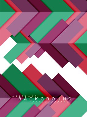 Çok renkli soyut geometrik şekiller, geometri arka plan web afiş için