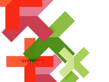 Çok renkli soyut geometrik şekiller, geometri arka plan web afiş için