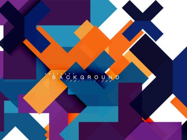 Çok renkli soyut geometrik şekiller, geometri arka plan web afiş için