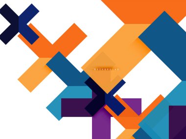 Çok renkli soyut geometrik şekiller, geometri arka plan web afiş için