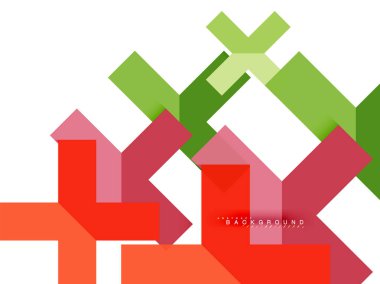 Çok renkli soyut geometrik şekiller, geometri arka plan web afiş için