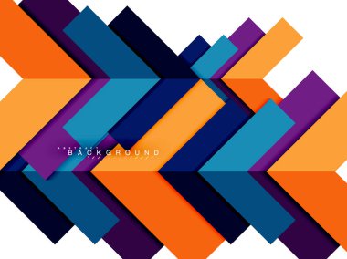 Çok renkli soyut geometrik şekiller, geometri arka plan web afiş için