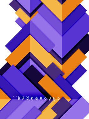 Çok renkli soyut geometrik şekiller, geometri arka plan web afiş için