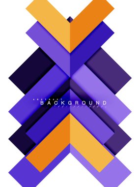 Çok renkli soyut geometrik şekiller, geometri arka plan web afiş için