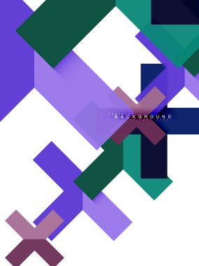 Çok renkli soyut geometrik şekiller, geometri arka plan web afiş için