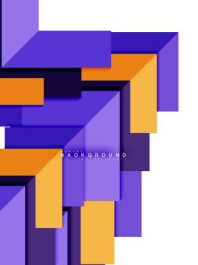 Çok renkli soyut geometrik şekiller, geometri arka plan web afiş için