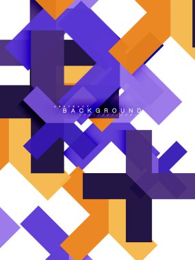 Çok renkli soyut geometrik şekiller, geometri arka plan web afiş için