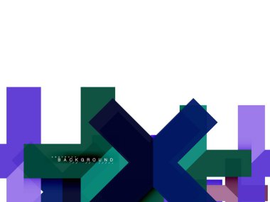 Çok renkli soyut geometrik şekiller, geometri arka plan web afiş için