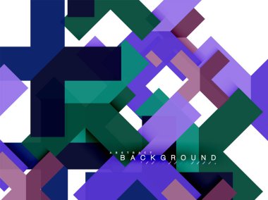 Çok renkli soyut geometrik şekiller, geometri arka plan web afiş için